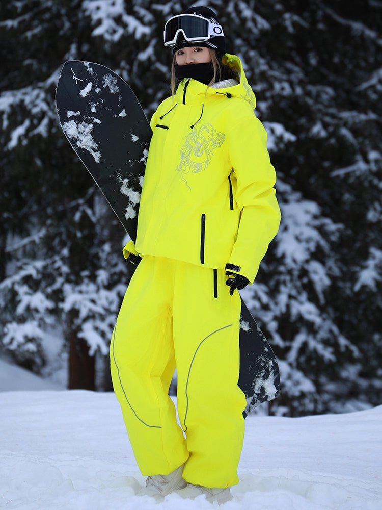 Unisex Insulated Oversized Snowboard Jacket and Pants