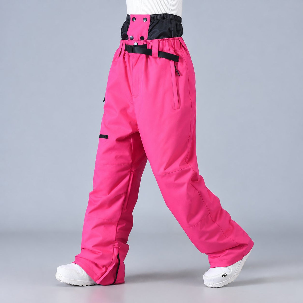 Unisex High-Rise Wide-Leg Snowboard Trousers