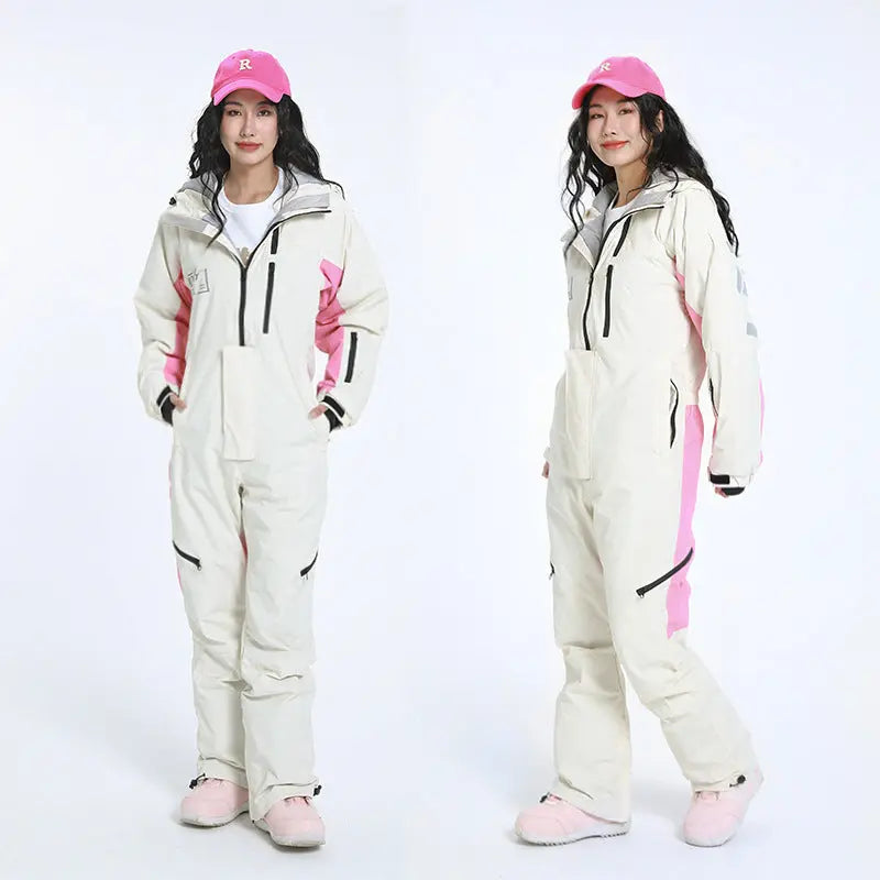 Women One Pieces Ski Suits Waterproof Ski Jumpsuit