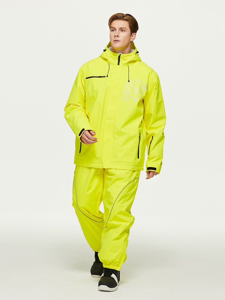 Unisex Insulated Oversized Snowboard Jacket and Pants
