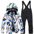 Kids Snowsuit Ski Pants Jacket Waterproof Snowbibs for Boys Girls