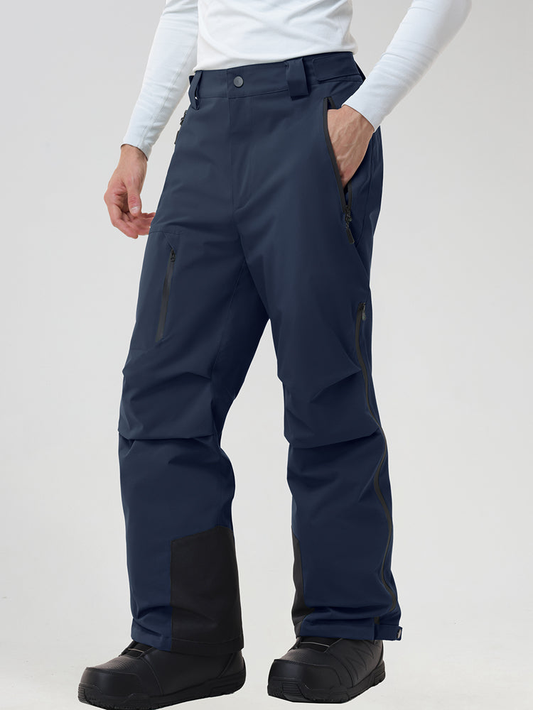 Men's Padded Cargo Snow Trousers with Waist Adjusters