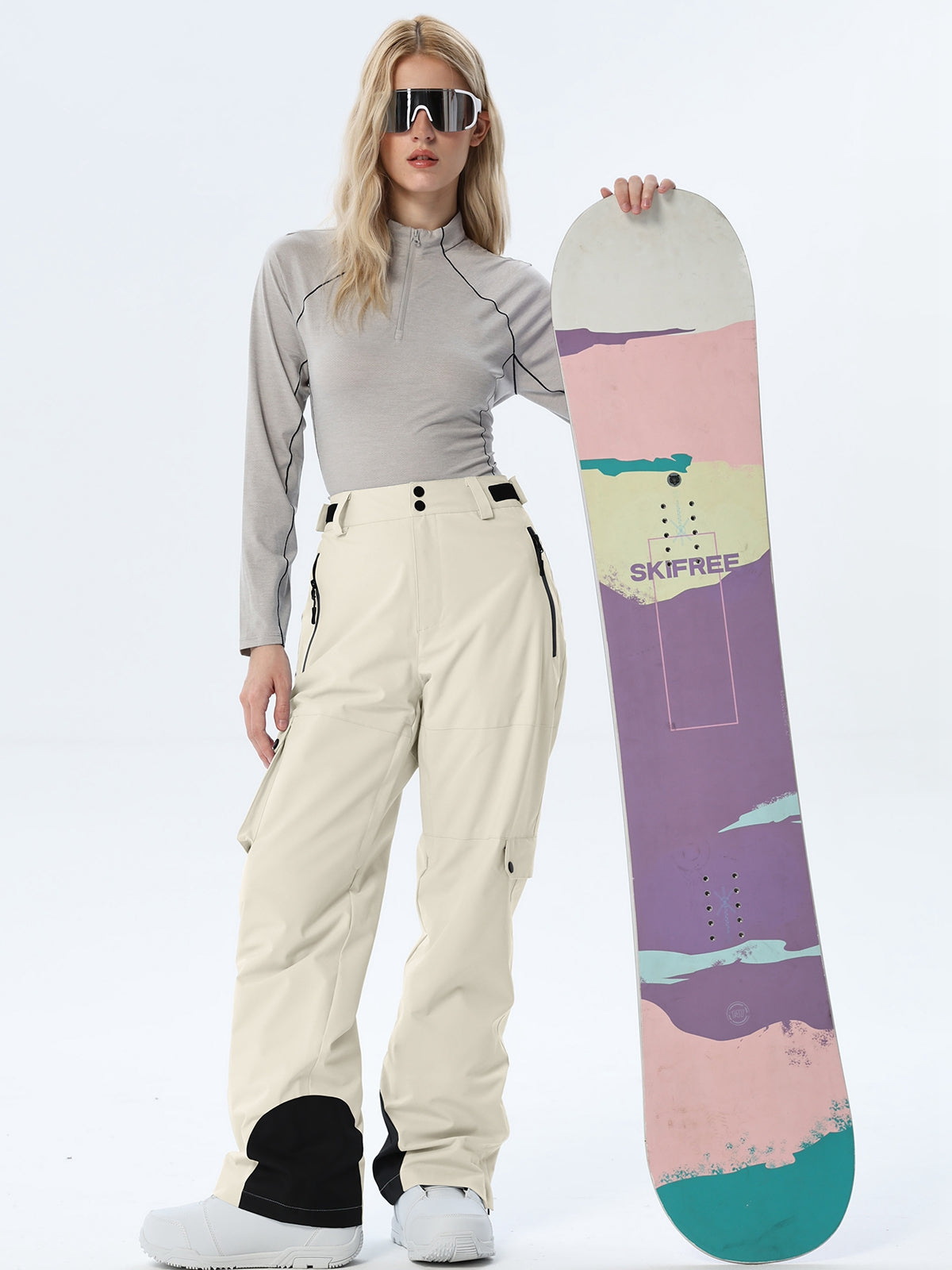 Women's Relaxed Utility Snow Pants with Cargo Storage