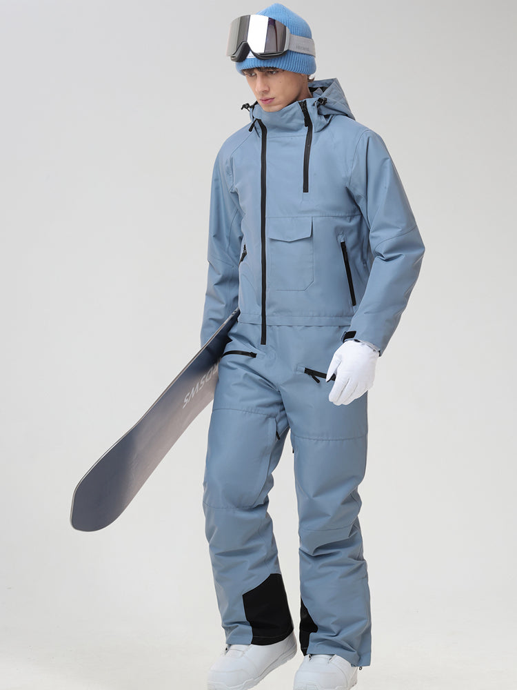 Men's Insulated Hooded One-Piece Snow Suit
