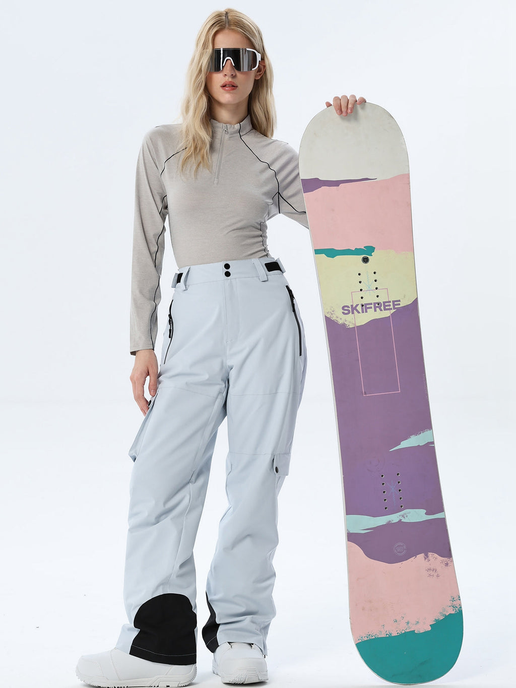 Women's Relaxed Utility Snow Pants with Cargo Storage
