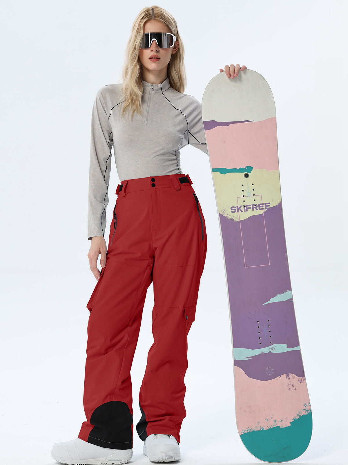 Women's Relaxed Utility Snow Pants with Cargo Storage