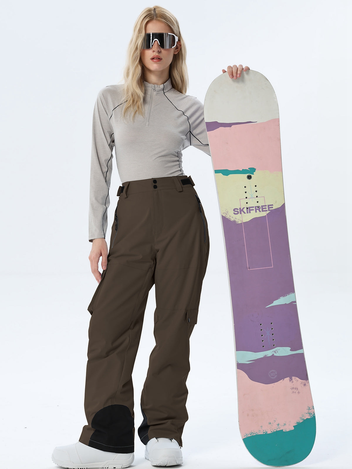Women's Relaxed Utility Snow Pants with Cargo Storage