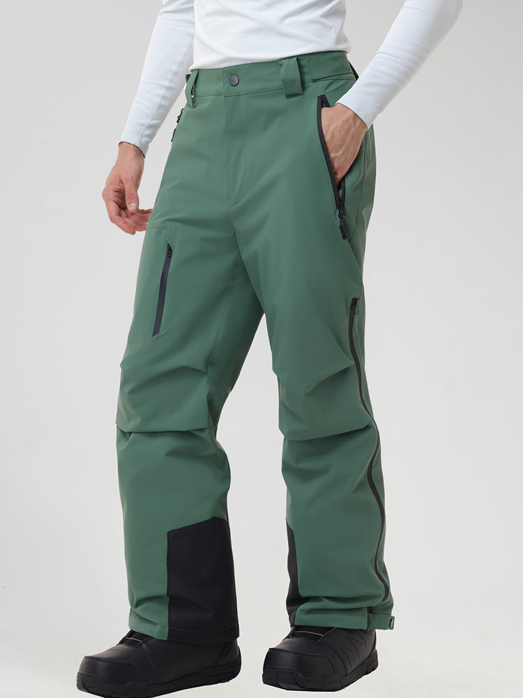 Men's Padded Cargo Snow Trousers with Waist Adjusters