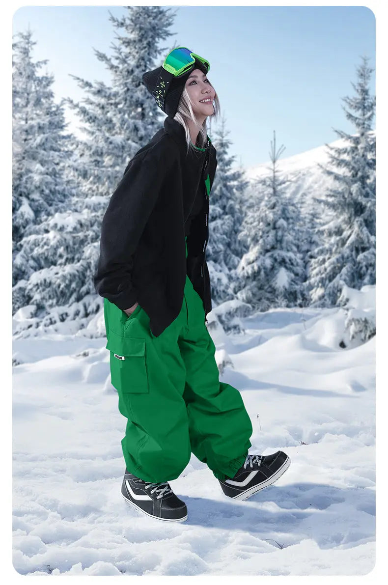 Men Baggy Snowboard Trousers 2024 Outdoor Ski Pants