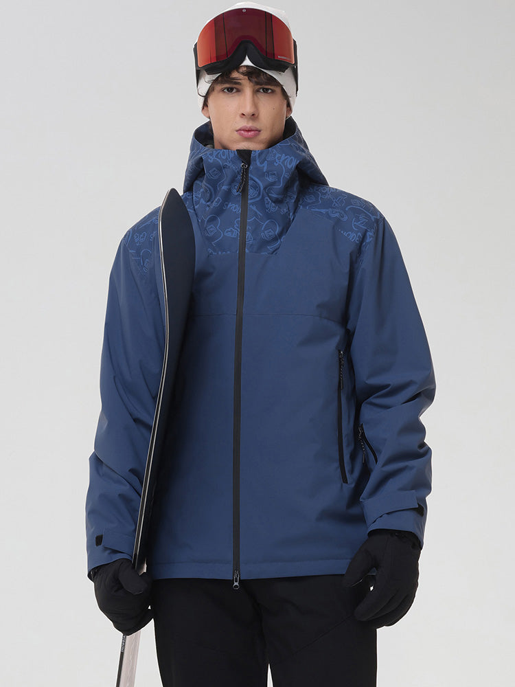 Men's Graphic-Panel Snow Jacket and Trouser Set