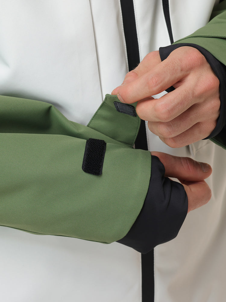 Men's Retro Contrast Ski Jacket and Bib Set