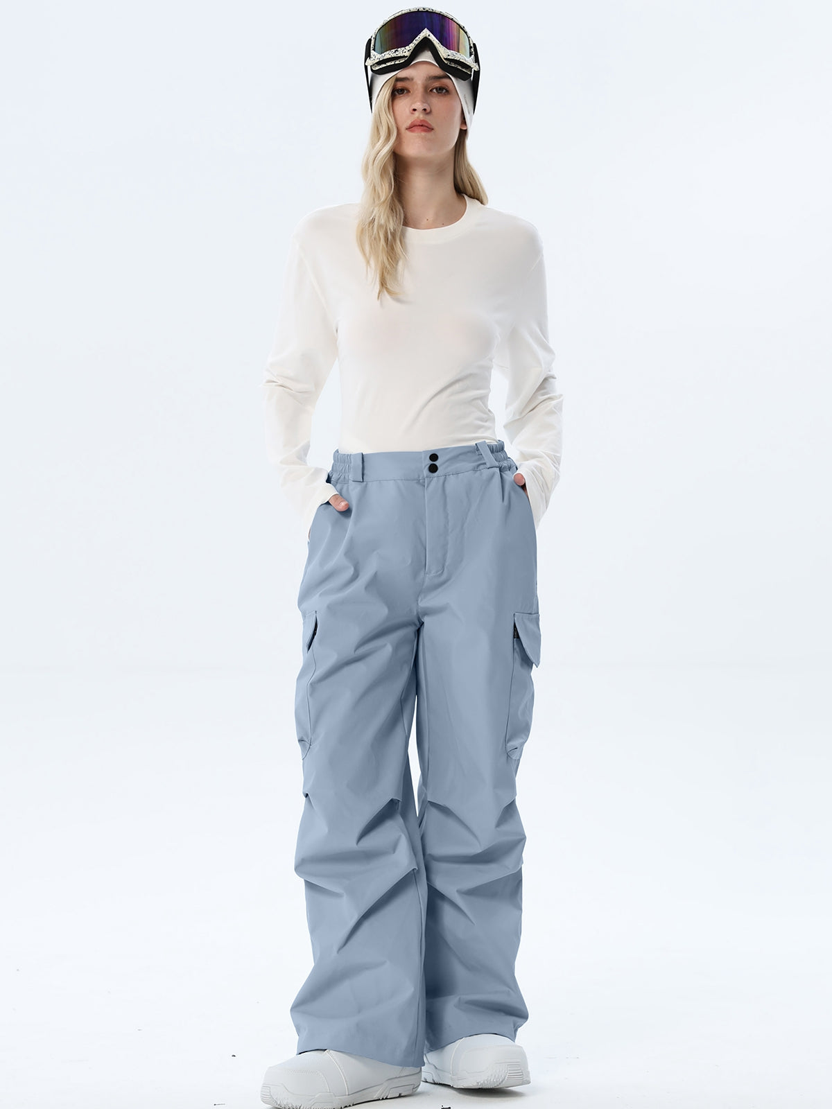 Women's Wide-Leg Cargo Snowboarding Trousers