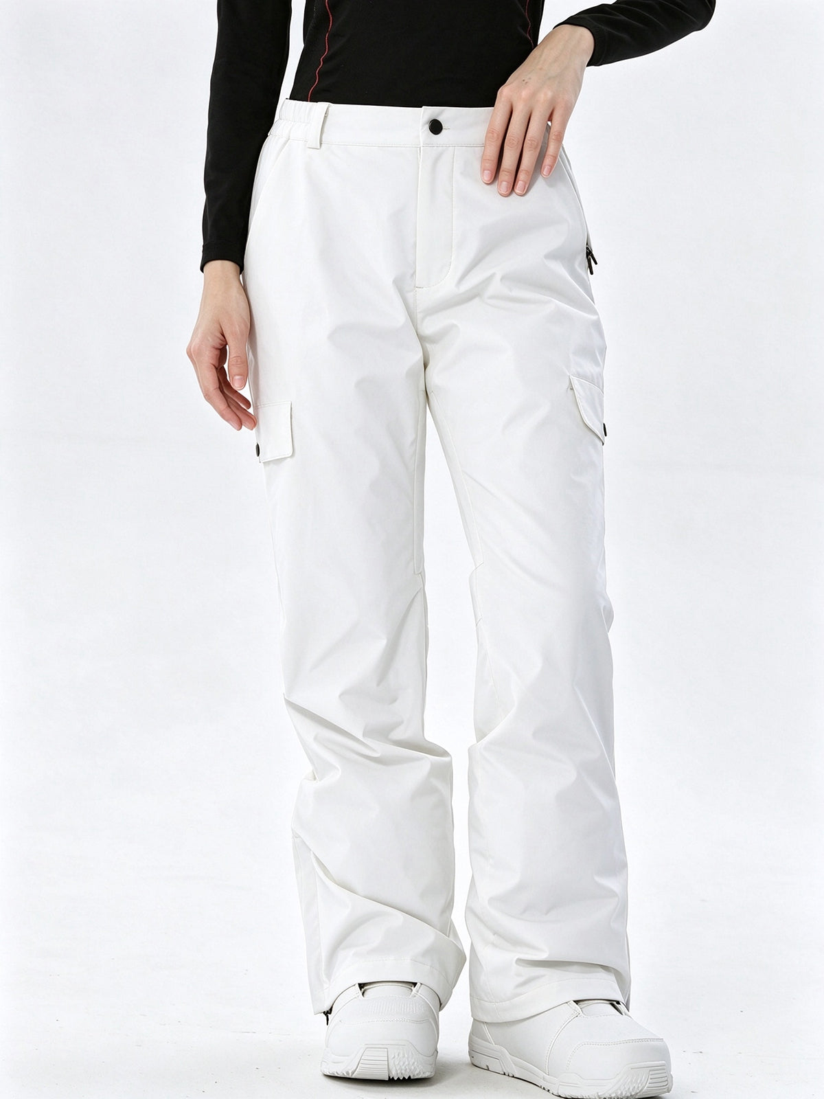 Women's Regular-Fit Cargo Snow Trousers