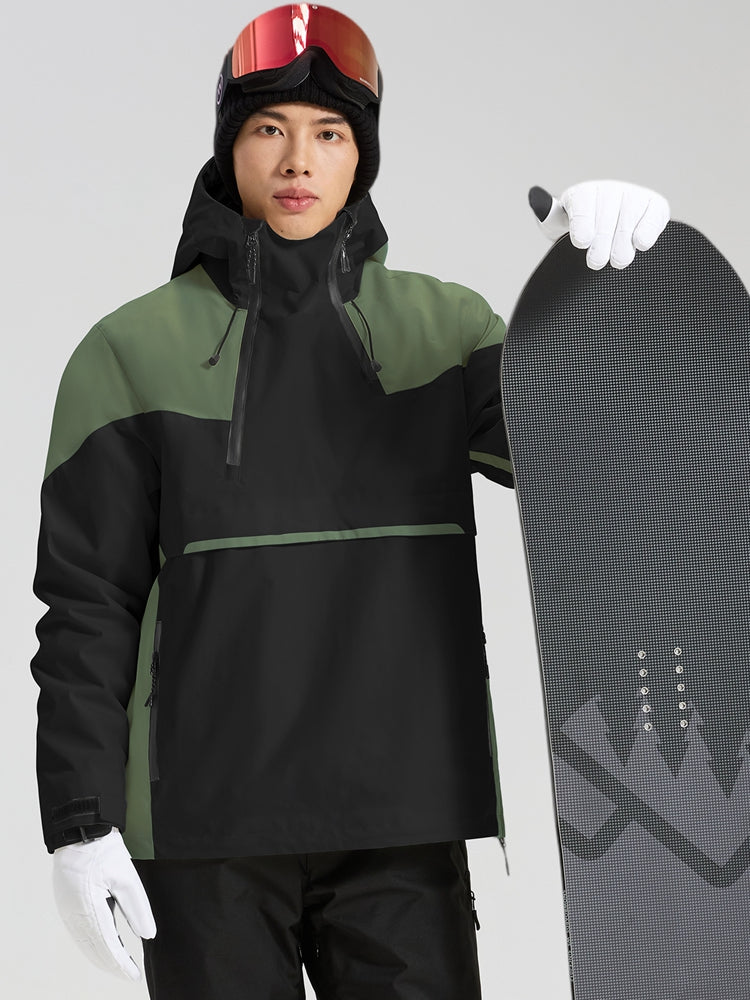 Men's Insulated Half-Zip Colorblock Snow Anorak