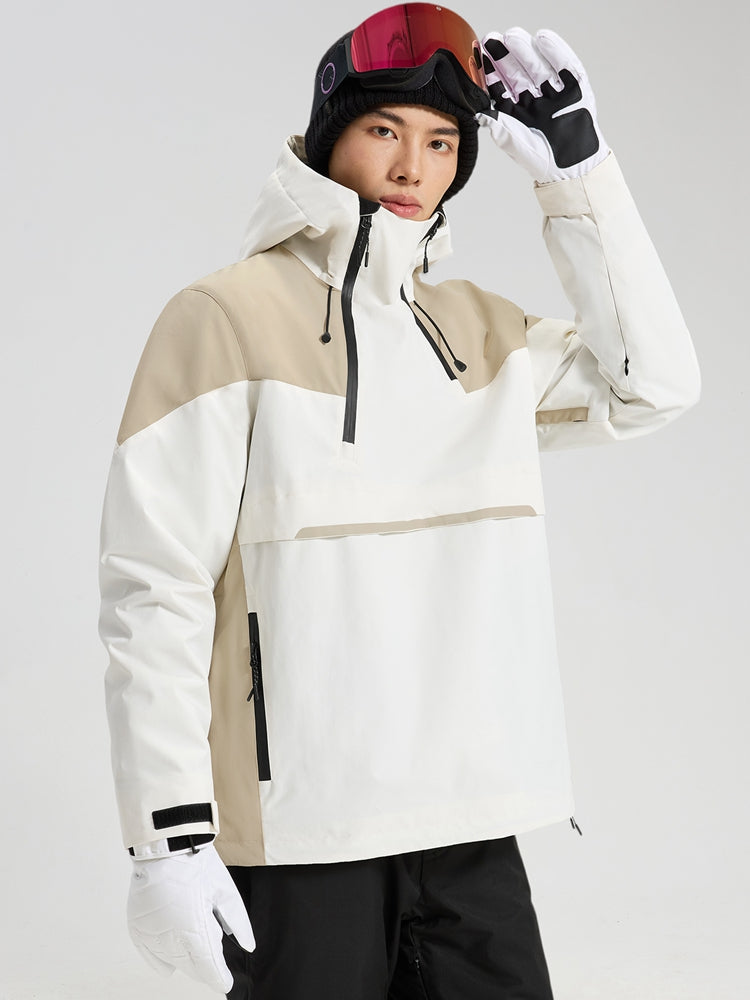 Men's Insulated Half-Zip Colorblock Snow Anorak