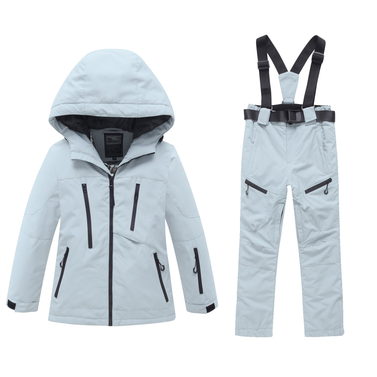Kids' Insulated Zip-Pocket Snow Jacket and Bibs