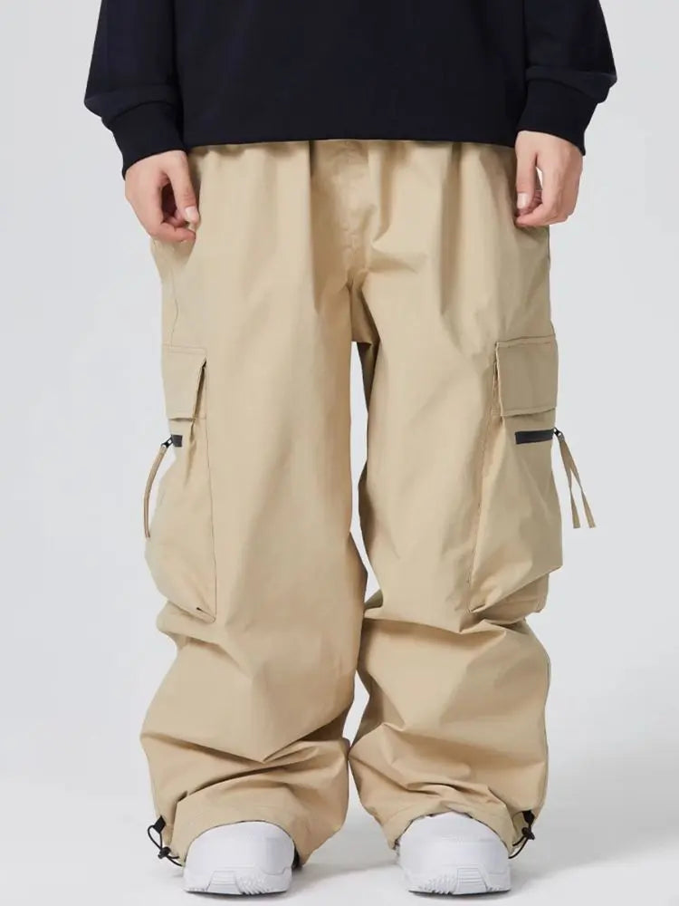 Adult Zip Pocket Baggy Cargo Snowboard Pants