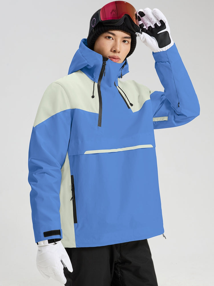 Men's Insulated Half-Zip Colorblock Snow Anorak