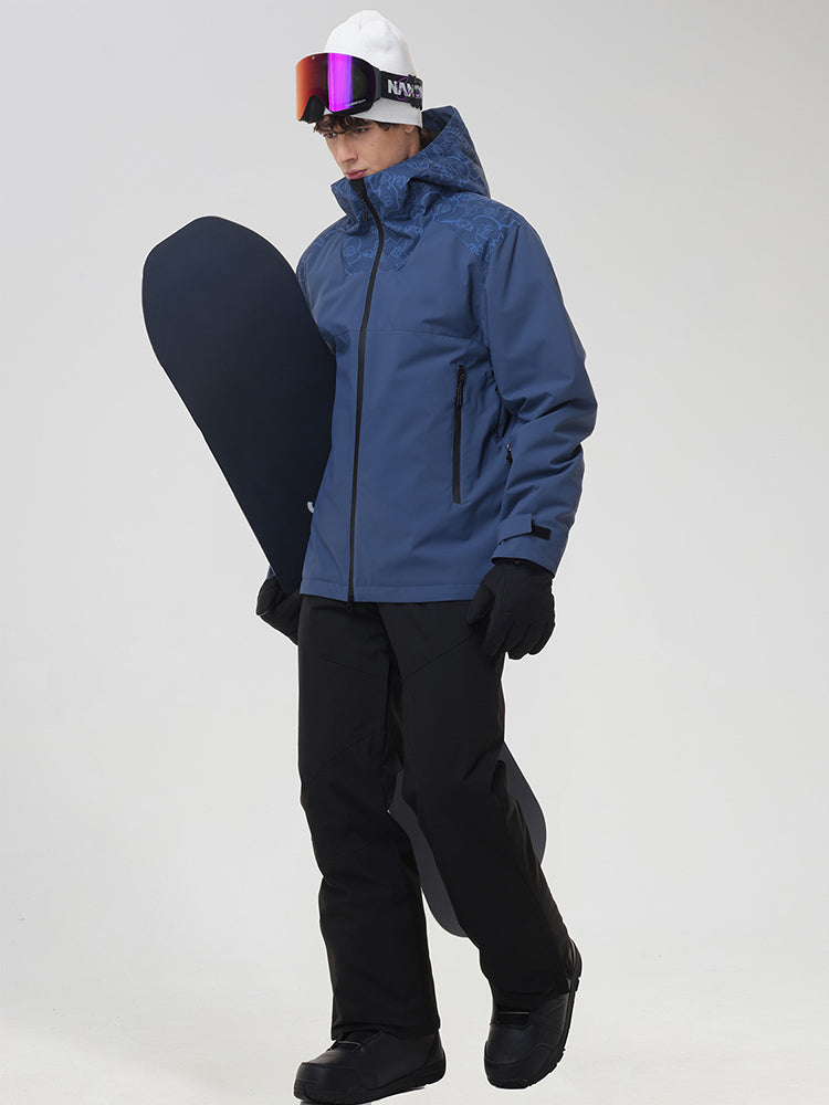 Men's Graphic-Panel Snow Jacket and Trouser Set