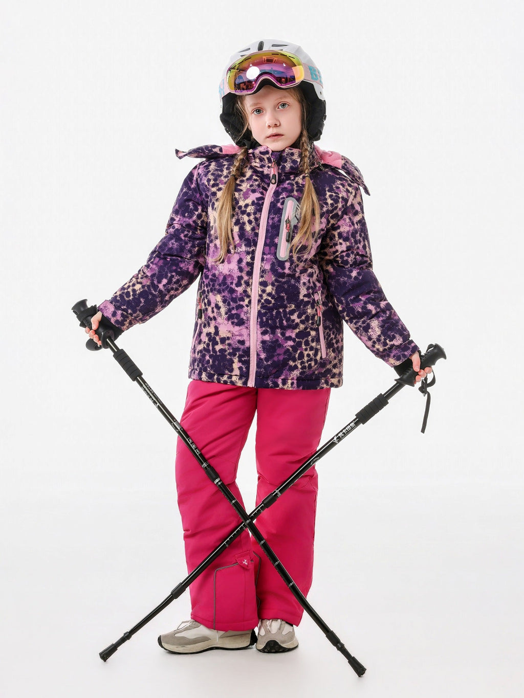 Kids' Animal-Print Fleece Winter Ski Outfit