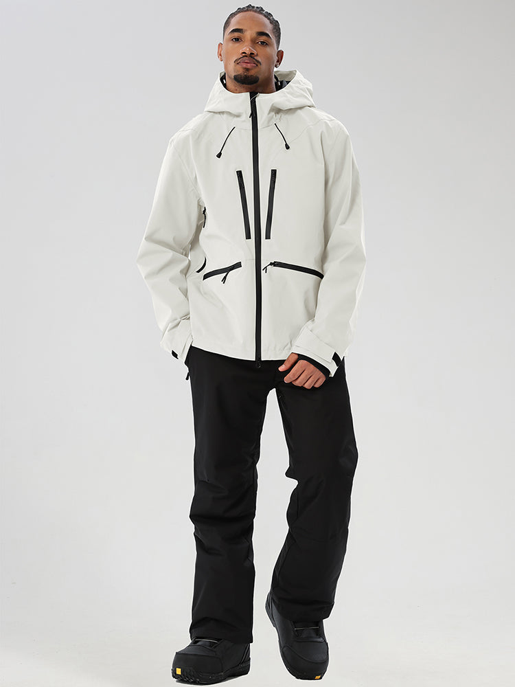 Men's Contrast-Zip Winter Jacket and Snow Pants