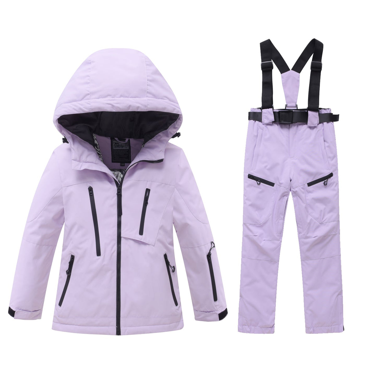 Kids' Insulated Zip-Pocket Snow Jacket and Bibs