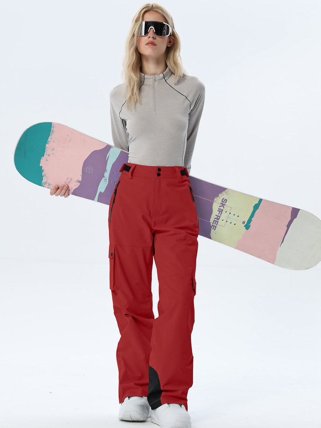Women's Relaxed Utility Snow Pants with Cargo Storage