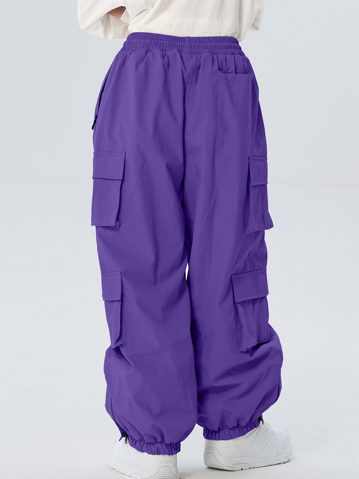 Women's Drawstring-Waist Baggy Snow Pants