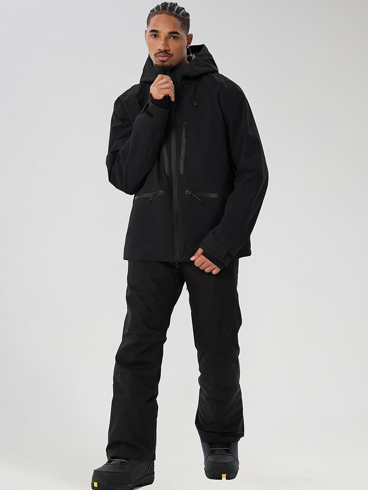 Men's Contrast-Zip Winter Jacket and Snow Pants
