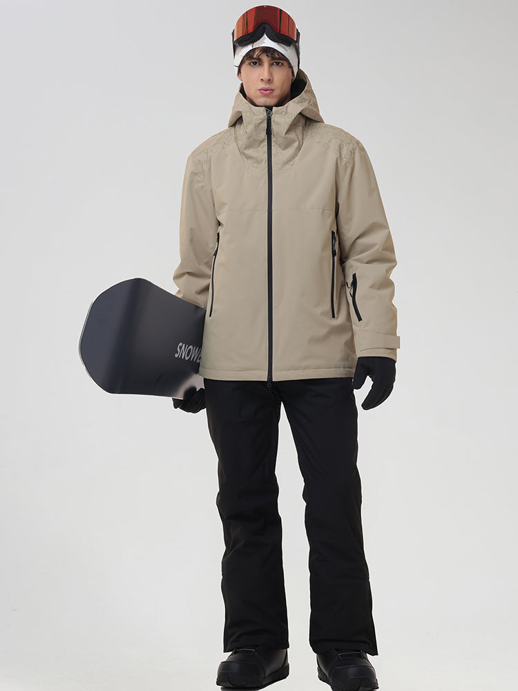 Men's Graphic-Panel Snow Jacket and Trouser Set