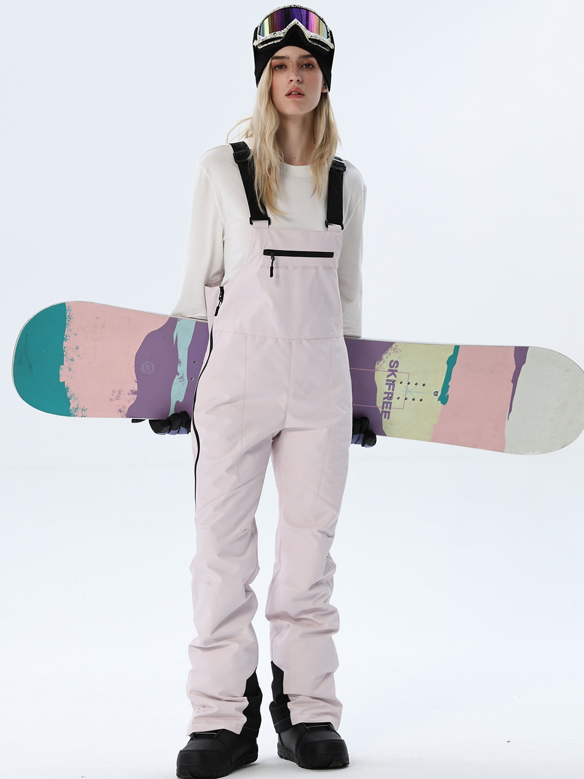 Women's Adjustable-Strap Snow Bib Overalls
