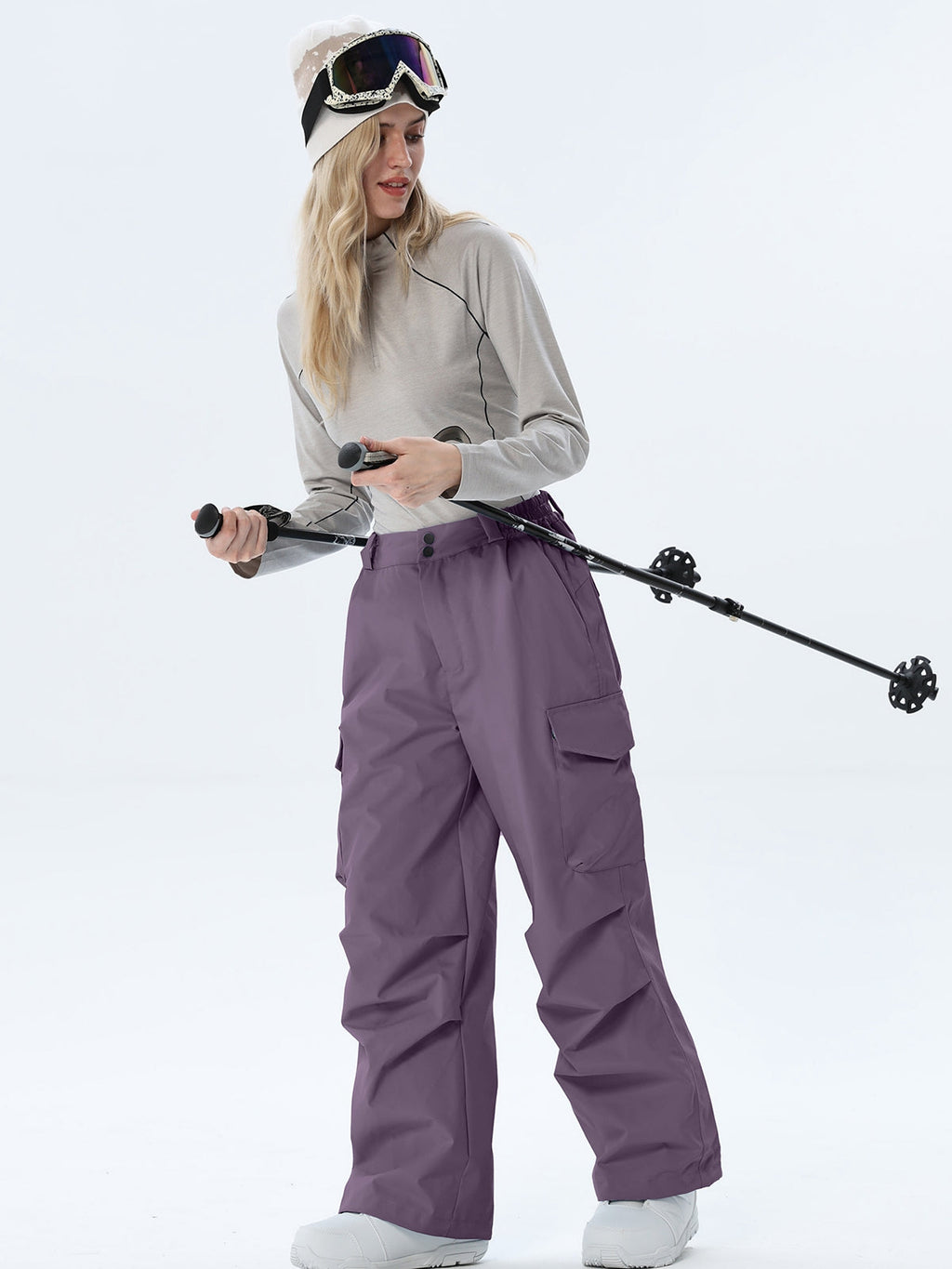 Women's Wide-Leg Cargo Snowboarding Trousers