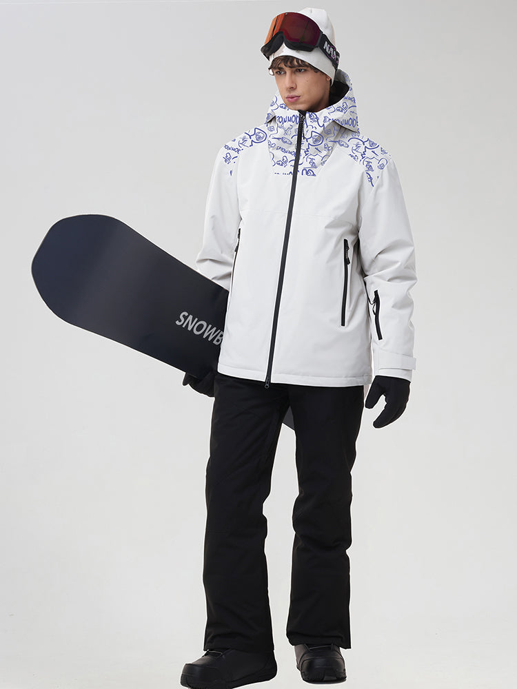 Men's Graphic-Panel Snow Jacket and Trouser Set