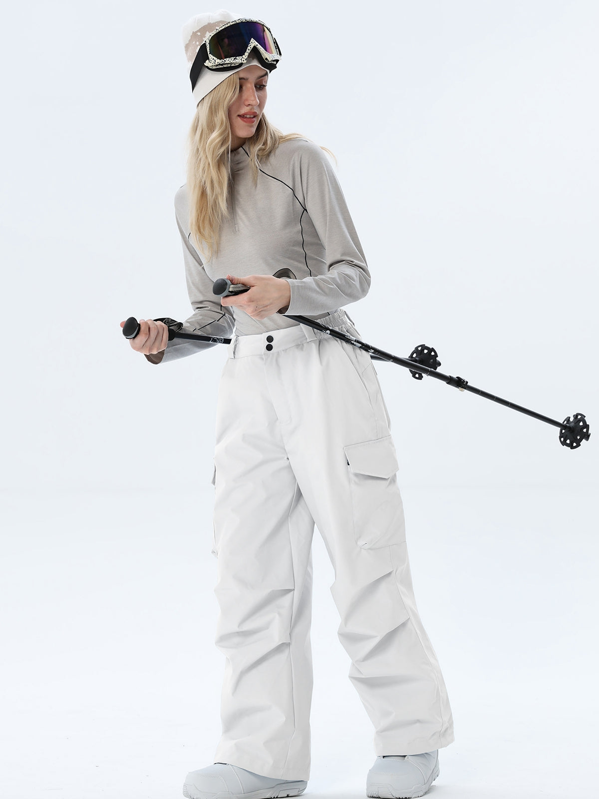 Women's Wide-Leg Cargo Snowboarding Trousers