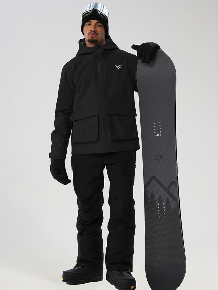Men's Half-Zip Cargo Anorak for Snowboarding