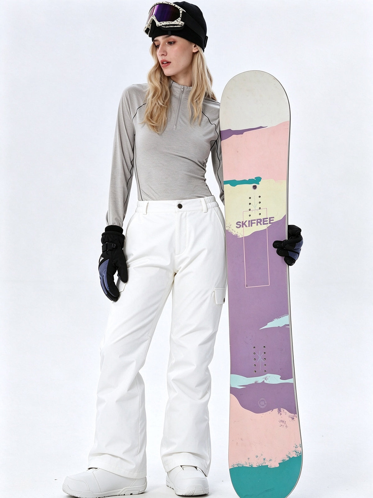 Women's Regular-Fit Cargo Snow Trousers