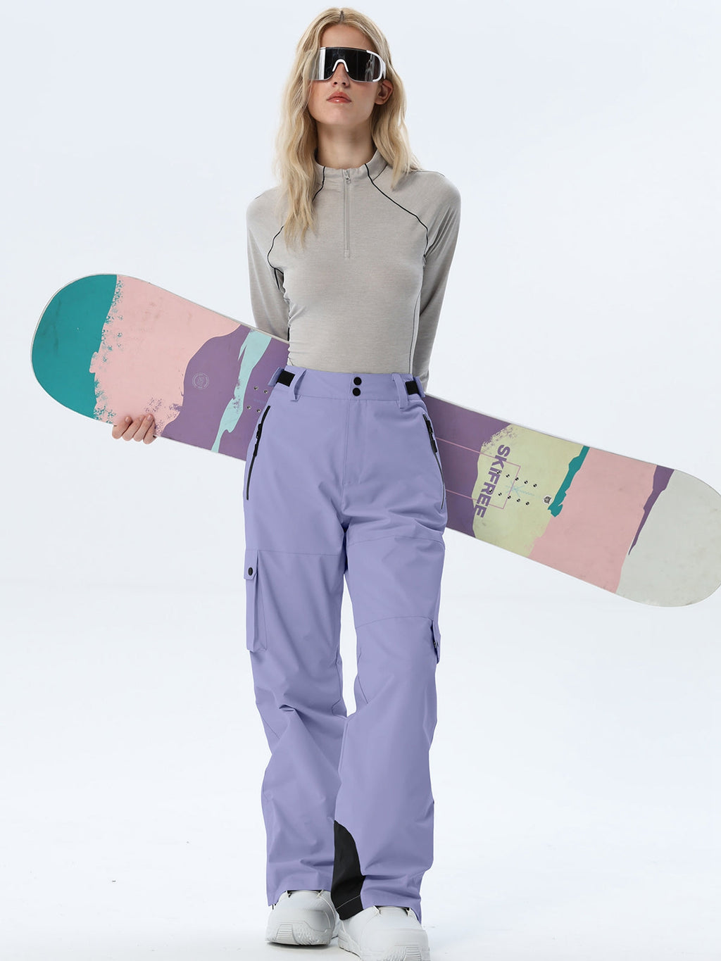 Women's Relaxed Utility Snow Pants with Cargo Storage