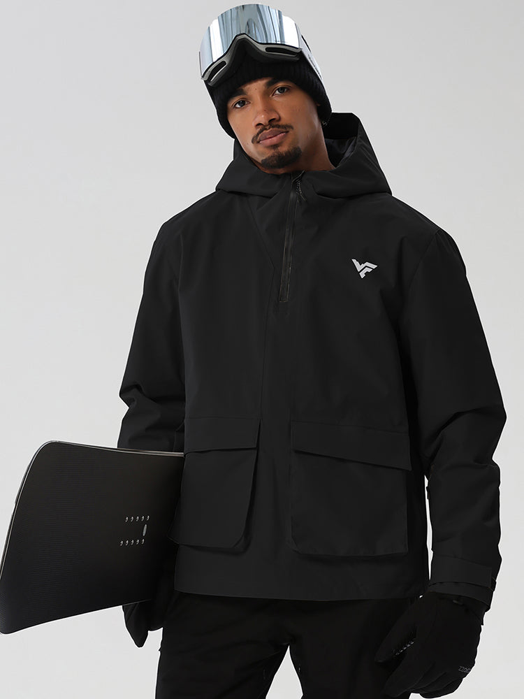 Men's Half-Zip Cargo Anorak for Snowboarding