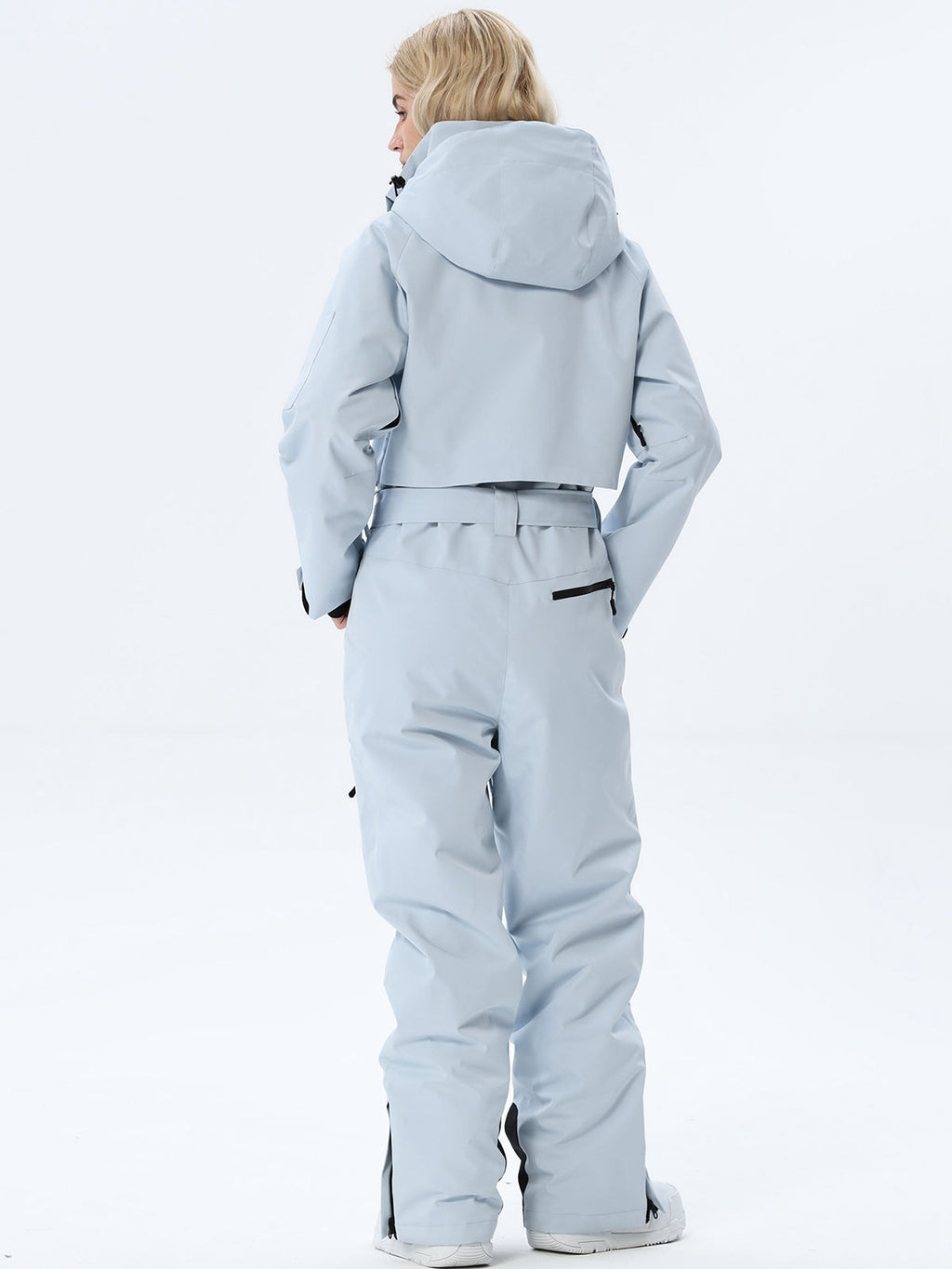Women's Belted Cargo Snow Jumpsuit
