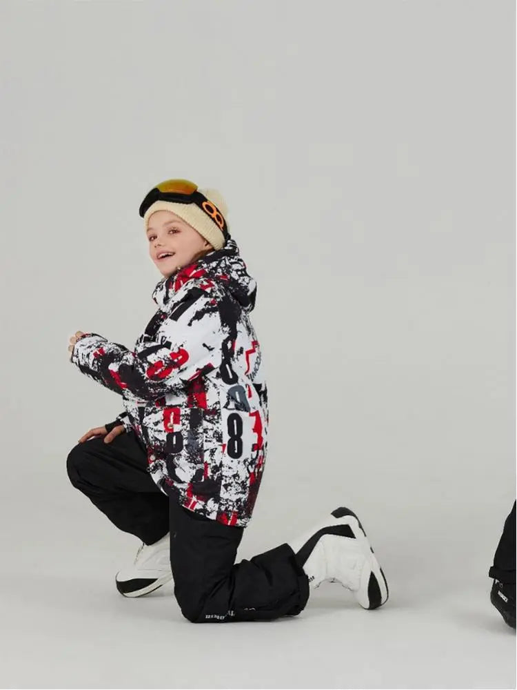 Toddler Floral Printed Ski Suits Best Skiwear for Sports