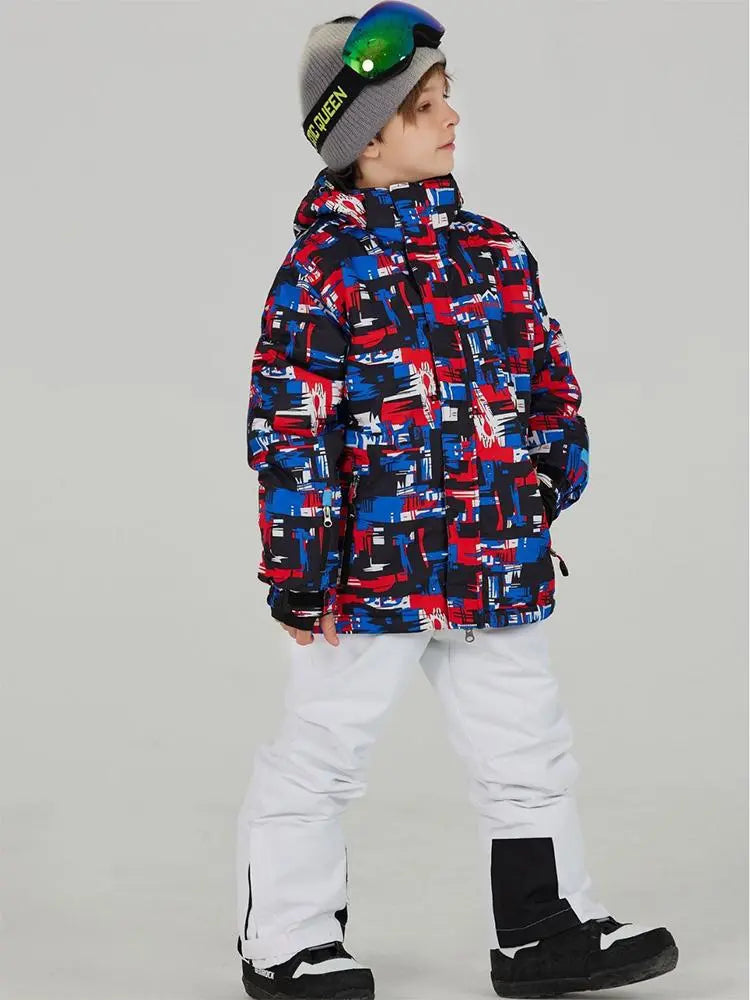Boys Winter Snowboarding Jackets & Pants Printed Snowear