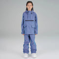 Children Half-zip Snowsuits Insulated Cargo Snow Hoodie & Pants