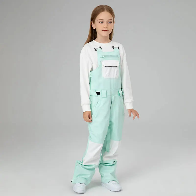 HOTIAN Girls Colorblock Ski Overall Bib Pants