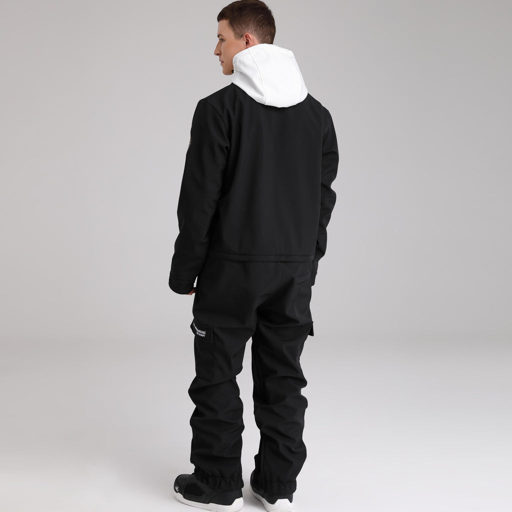Men Cargo One Piece Ski Jumpsuit