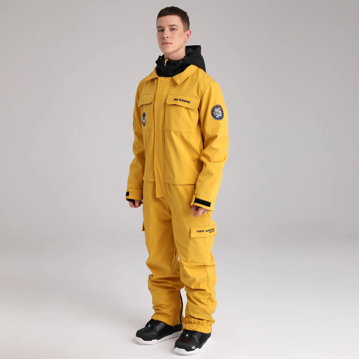 Men Cargo One Piece Ski Jumpsuit
