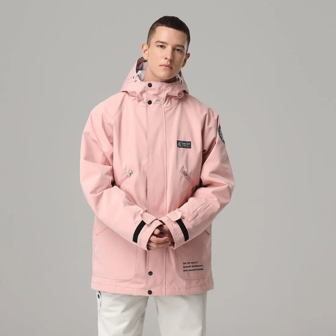 Fashion Windproof Neckline Ski Jacket Insulated Winter Coat