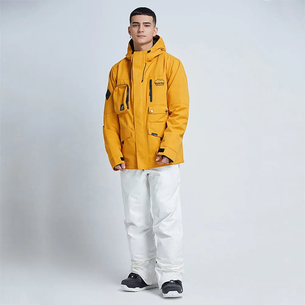 Hotian Breathable Men Ski Snowboarding Cargo Jacket