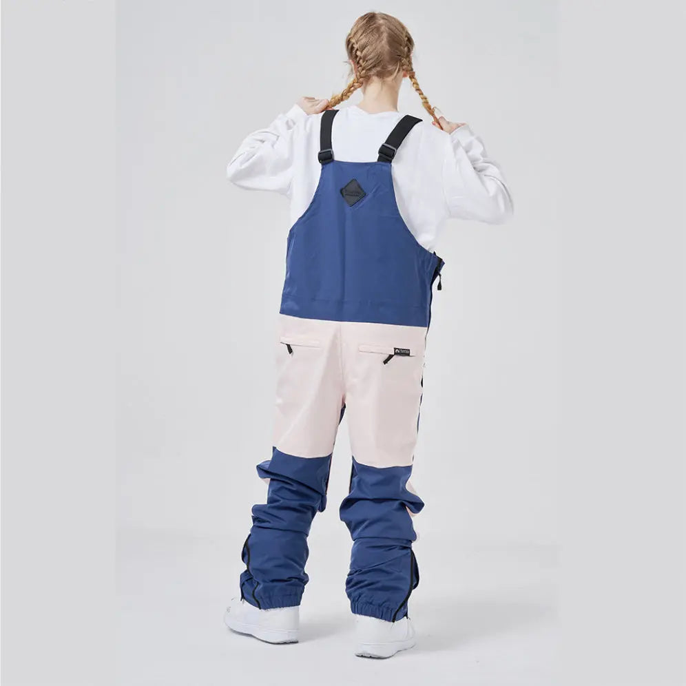 Hotian Colorblock Women Insulated Snow Snowboard Bibs