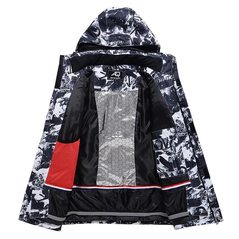 Hotian Graffiti Men Ski Snowboard Insulated Jacket & Bib Pants