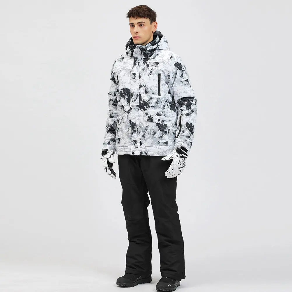 Hotian Men Insulated Skiing Shell Jacket Hooded